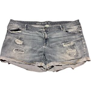 AVA & VIV Midi Jean Shorts Size 26W